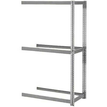 Global Industrial Expandable Add-On Rack 72x48x84, 3 Levels No Deck 750 Lb. Cap Per Level, GRY B2297115